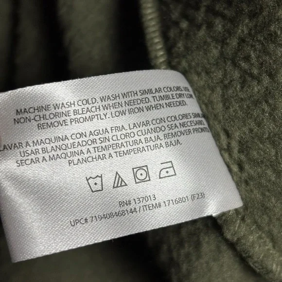 Orvis Jacket Mens XL Olive Green Full Zip Fleece Sherpa 1716801 New Outdoor Warm - Picture 9 of 11